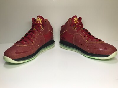 Nike Lebron VIII 8 QS Empire Jade Glow Shoes CT5330 Red Black Cucumber size 11