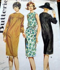  LOVELY VTG 1960s DRESS BUTTERICK Sewing Pattern 12/32 FF