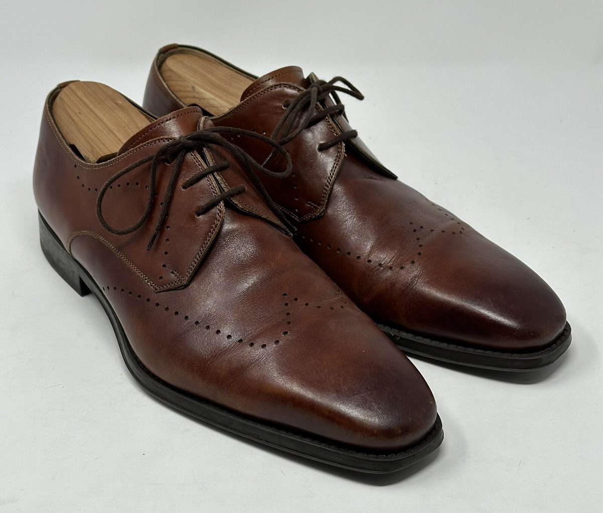 Magnanni Wingtip Oxfords Brown Men display picture 2
