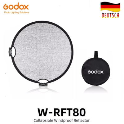 Godox W-RFT80 80cm （32''） Zusammenklappbarer Fotografie Reflektor mit 2 Griff
