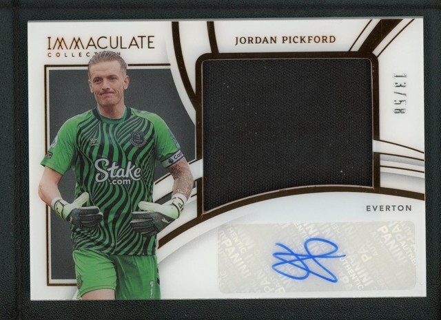 2022-23 JORDAN PICKFORD 13/58 AUTO JERSEY PANINI IMMACULATE COLLECTION