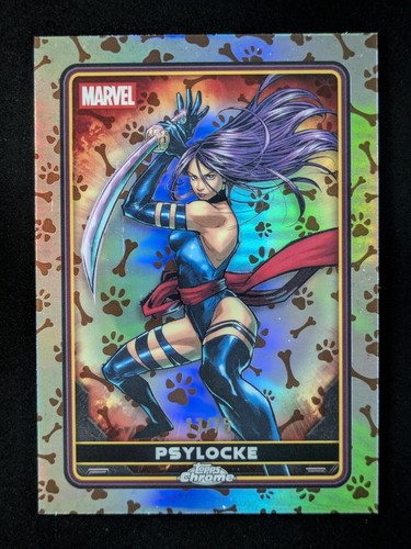 2025 Topps Chrome Deadpool PSYLOCKE 17/75 Dogpool Refractor Comic Accurate #8