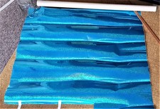 Roll of Fixit Selbstklebefolie (Adhesive Film) Blue Sparkle Drum Wrap Celluloid.