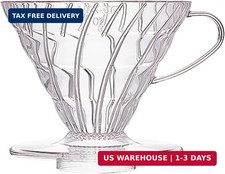 Hario V60 Plastic Coffee Dripper, 02, Clear