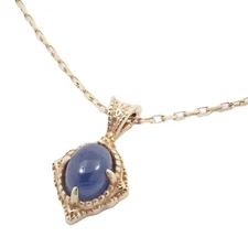 agete Agate Necklace K10YG/Sapphire