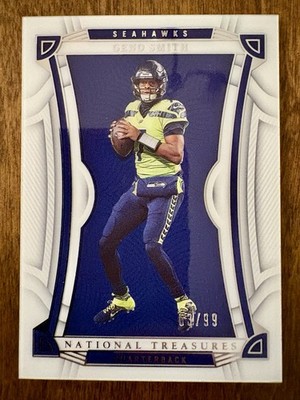 2022 Panini National Treasures Geno Smith /99 Seattle Seahawks NFL Card #91