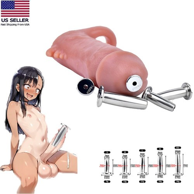 #ad Stainless Steel Dilator Sounding Urethral Stretching Penis Hollow Training Plug $9.90