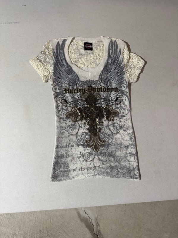 Harley Davidson Pullover Women’s S Multicolor Polyester Short Sleeves