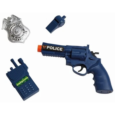 MOTTOLAND POLIZEI SET KINDER # Karneval Fasching Polizist Spielzeug Kostüm Zubehör Pistole