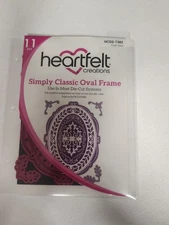 Heartfelt Creations Simply Classic Oval Frame Decorative Dies Craft Set