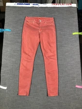 Hudson Jeans Womens 27 Pink Nico Midrise Super Skinny Stretch Made USA