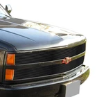 For Chevy C2500 Suburban 92-93 Main Grille 2-Pc Phantom Style Black 8x6 mm
