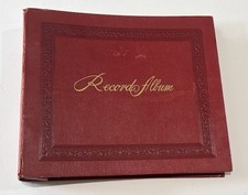 Original Vintage DECCA 15 page  RED 7" Vinyl Record Folder / Carry Case
