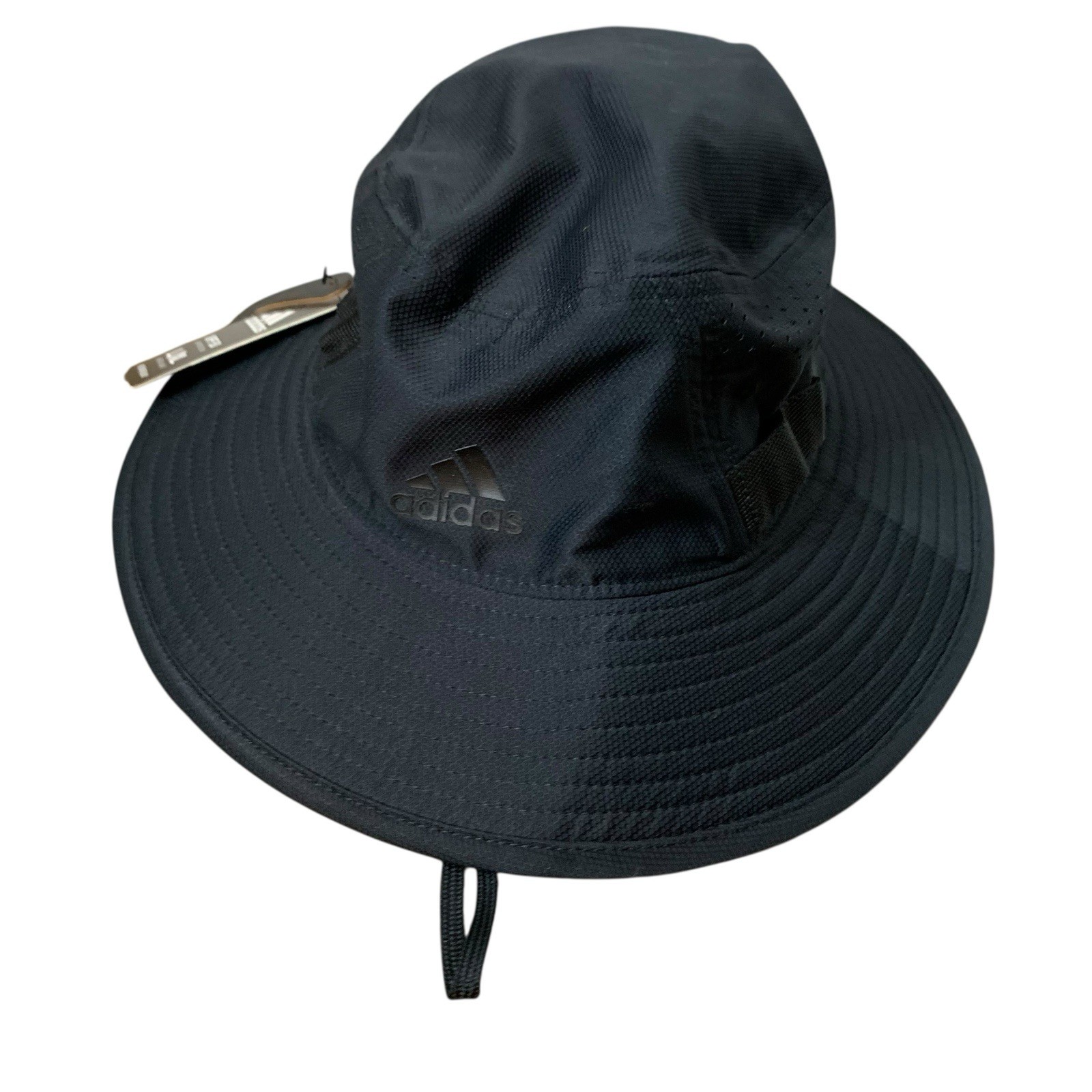 ADIDAS Men’s UPF 50 Victory 4 Bucket Hat Aeroready Drawstring Cap Black L/XL NEW image 8