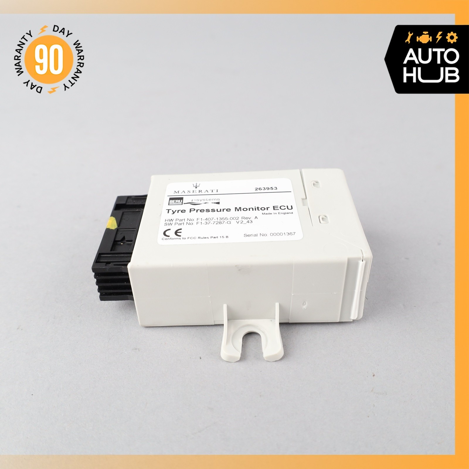 08-16 Maserati GranTurismo M145 Tire Pressure Monitor Module 263953 OEM 45k