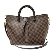 Bolso de hombro Louis Vuitton Siena PM marrón de lona Damier bidireccional N41545 #BBB493