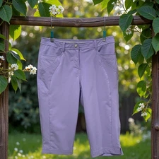 Nivo Golf Bermuda Shorts Lavender SZ 6 Stretch Sporty Resort Summer Coastal Y2K