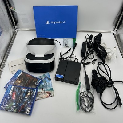 Sony PlayStation 5 PS5 Virtual Reality VR Headset Black CUH-ZVR1 Cables/ Games