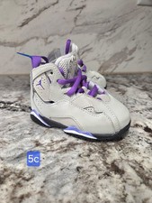 Nike Air Jordan True Flight Base Grey And Purple Baby Girl 5c Shoes