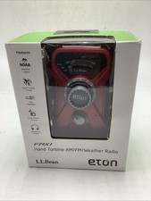 LL Bean Eton FRX1 Hand Turbine AM FM Weather Radio LED Flashlight Hand Crank 