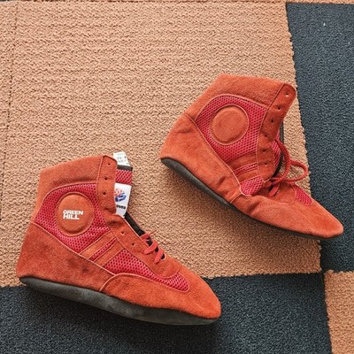 Green Hill Sambo Shoes UFC Sambo MMA Grappling Shoes Men's 10 Wrestling Red Z8h
