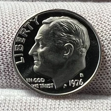 1976-S Roosevelt Dime Deep Cameo Proof receive coin pictured see description5389