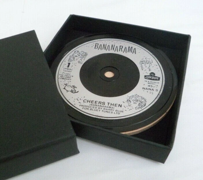 BANANARAMA DRINKS COASTERS Upcycled Vinyl Records 1980's Hit Singles List - Image 4 of 4