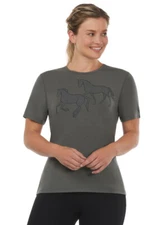 Kerrits On The Double Horse Tee - Sagestone