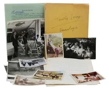 Selection of manuscripts by TIMOTHY LEARY & photos at Millbrook 1960s Acid LSD