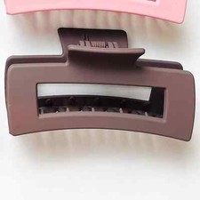 Large Rectangle Claw Clip Hair Accessory Brown