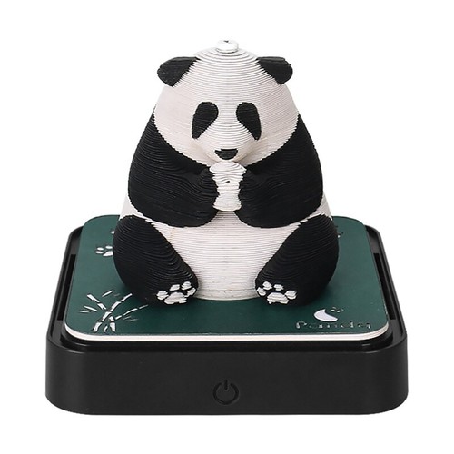 3D Art Calendar 2024, Time Piece Calendar Panda Pad Rip Away Carving