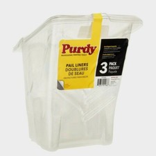 Purdy PAIL LINERS 3pk Clear Plastic Painter Efficient Easy Removal 14T931000 NEW