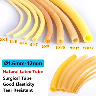 Ø1.6mm-12mm Natural Latex Rubber Tube High Elastic Band For Medical Hemostasis - Photo 1/4