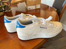 NIB REEBOK Club C Vintage Classic Sneakers white/Blue Mens SZ 6 Women SZ 7.5