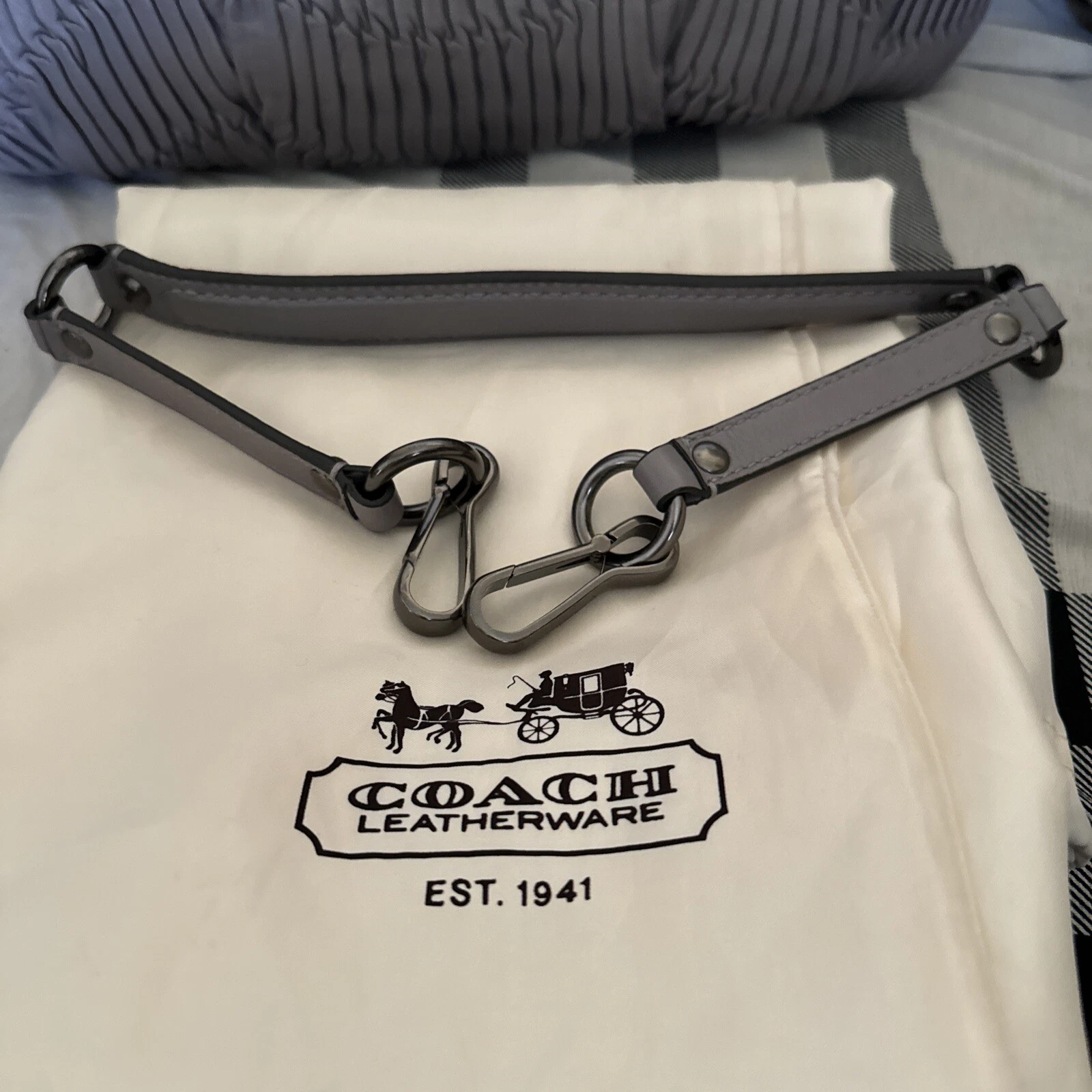 Nuova borsa a tracolla grigia Coach Madison in pelle raccolta Lindsey autentica rara!!