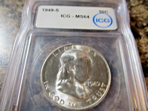 1949-S FRANKLIN HALF DOLLAR ICG MS64      4102