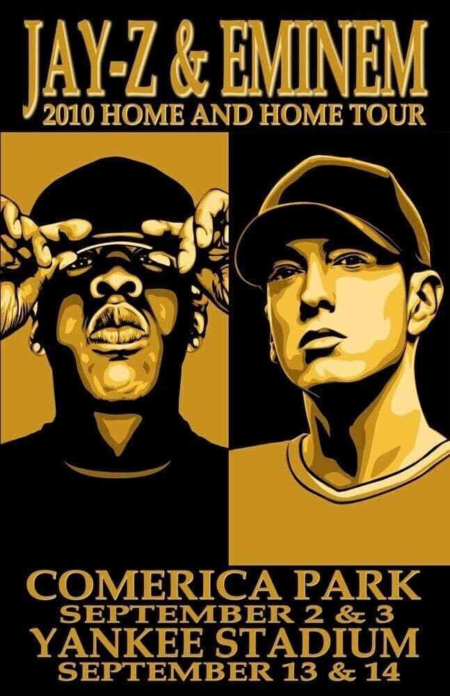 2010 EMINEM SLIM SHADY AND JAY-Z CONCERT POSTER PRINT WALL ART