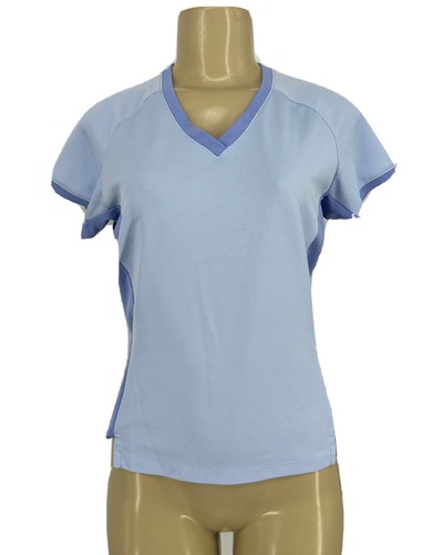 Patagonia Performance Baselayer Shirt M Women Short Sleeve V-neck TS3