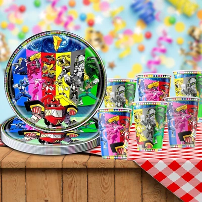 DCBY POWER RANGER TABLEWARE plate cup birthday party supplies decoration idea theme
