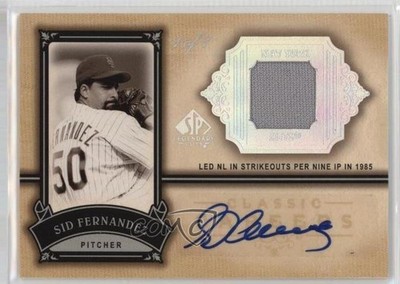 2005 SP Legendary Cuts Classic Careers Platinum Jerseys 1/1 Sid Fernandez lz7