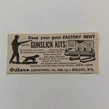 Guters Laboratories Inc Gunslick Kits Keep Guns New Onalaska WI 1966 Ad SAH8-S25