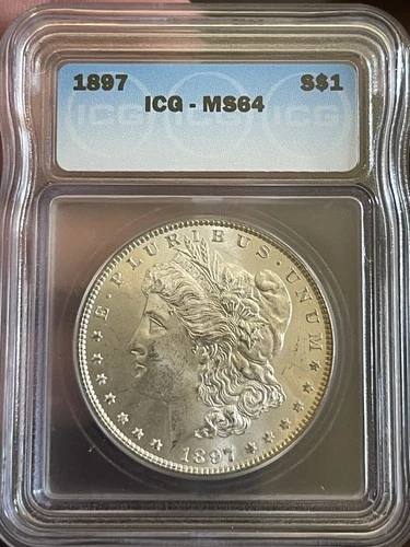 MS 64 ~ 1897 P Morgan Silver Dollar ~ UNCIRCULATED BU ~ 90% Silver $1