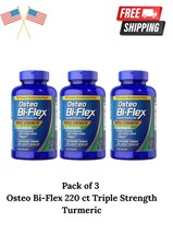 3 Pack Osteo Bi-Flex Triple Strength Joint Health  Turmeric 220 Ct 660 Tab 