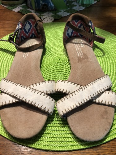 khaki/Brown toms ladies sandals size 7 | eBay