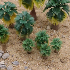 15pcs mini palm tree Rainforest Diorama Supplies Miniature Palm Trees