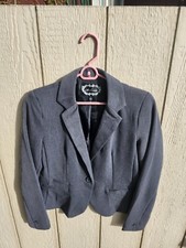 Ambiance Gray Women's One Button Blazer Size Large
