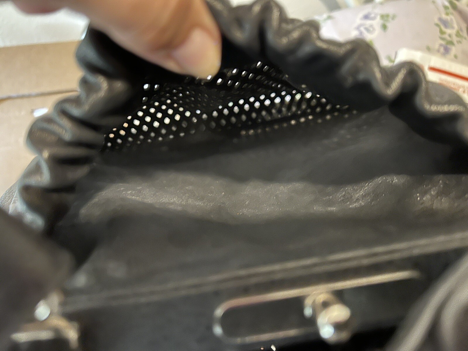 PONY LOCKHEART MAXINE MASH UP ritagliati accenti organizer borsa a mano borsa libro tascabile MG