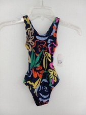 Gap Kids Girls sz 3 years Spring Floral Navy 1-piece Swimsuit NWT
