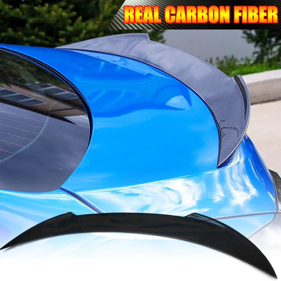  Alerón de maletero trasero de carbono real apto para Maserati Ghibli sedán 2014-21 Foto 2 de 4