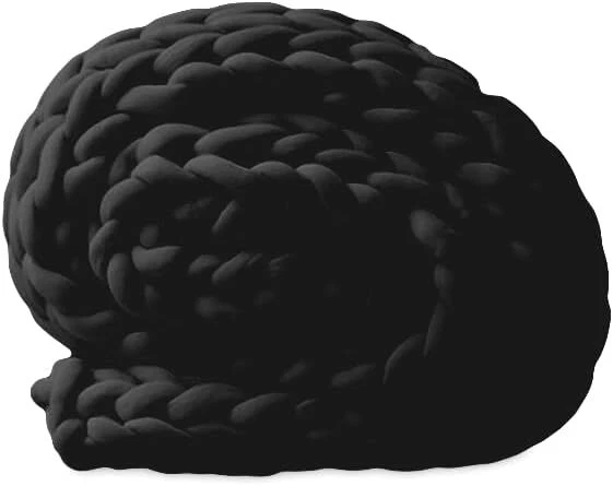 Chunky Knit Blanket 50x60 Warm Soft Cozy for Bedroom Knitted Yarn Throw Blanket - Image 4 of 4